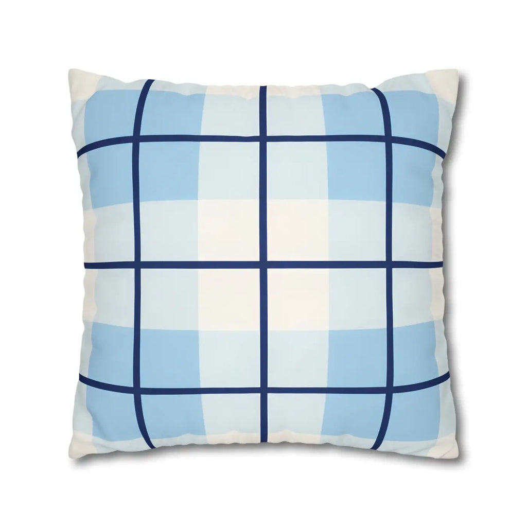 Buffalo Plaid Cushion Cover - Coastal Blue Vibes - DipaliZ