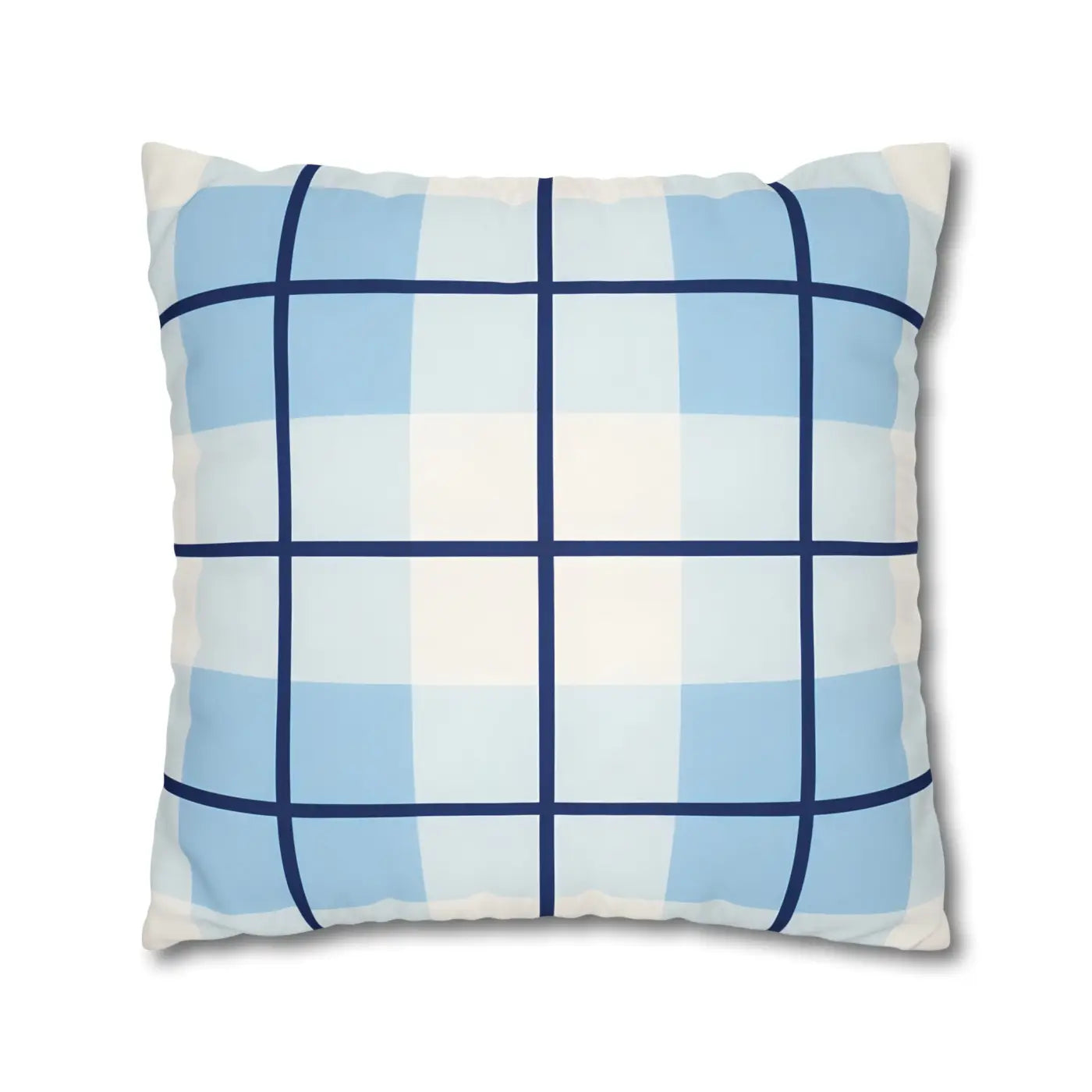 Buffalo Plaid Cushion Cover - Coastal Blue Vibes - DipaliZ