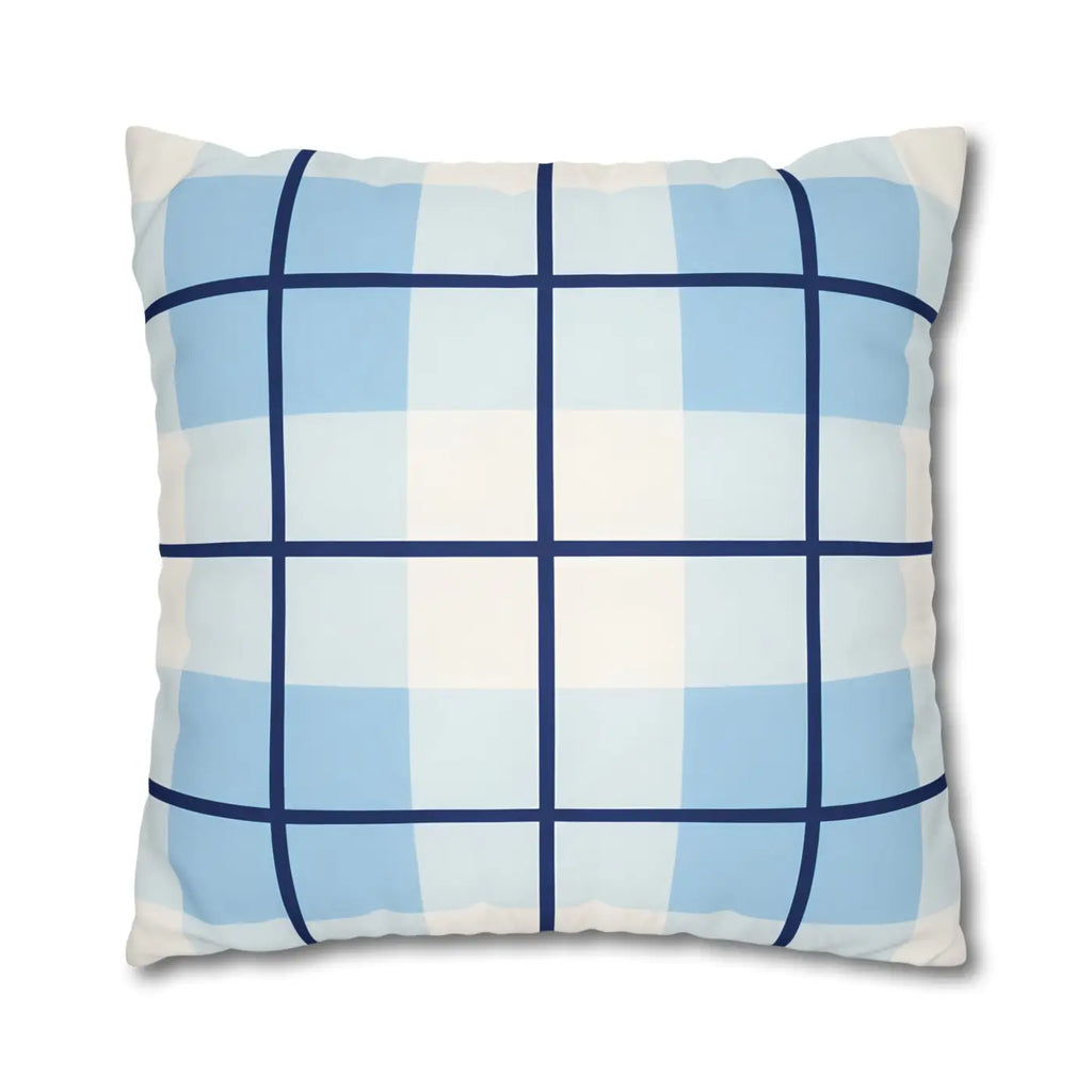 Buffalo Plaid Cushion Cover - Coastal Blue Vibes - DipaliZ