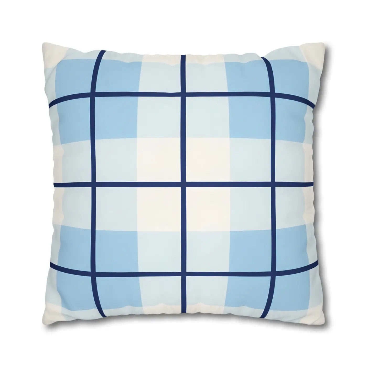 Buffalo Plaid Cushion Cover - Coastal Blue Vibes - DipaliZ