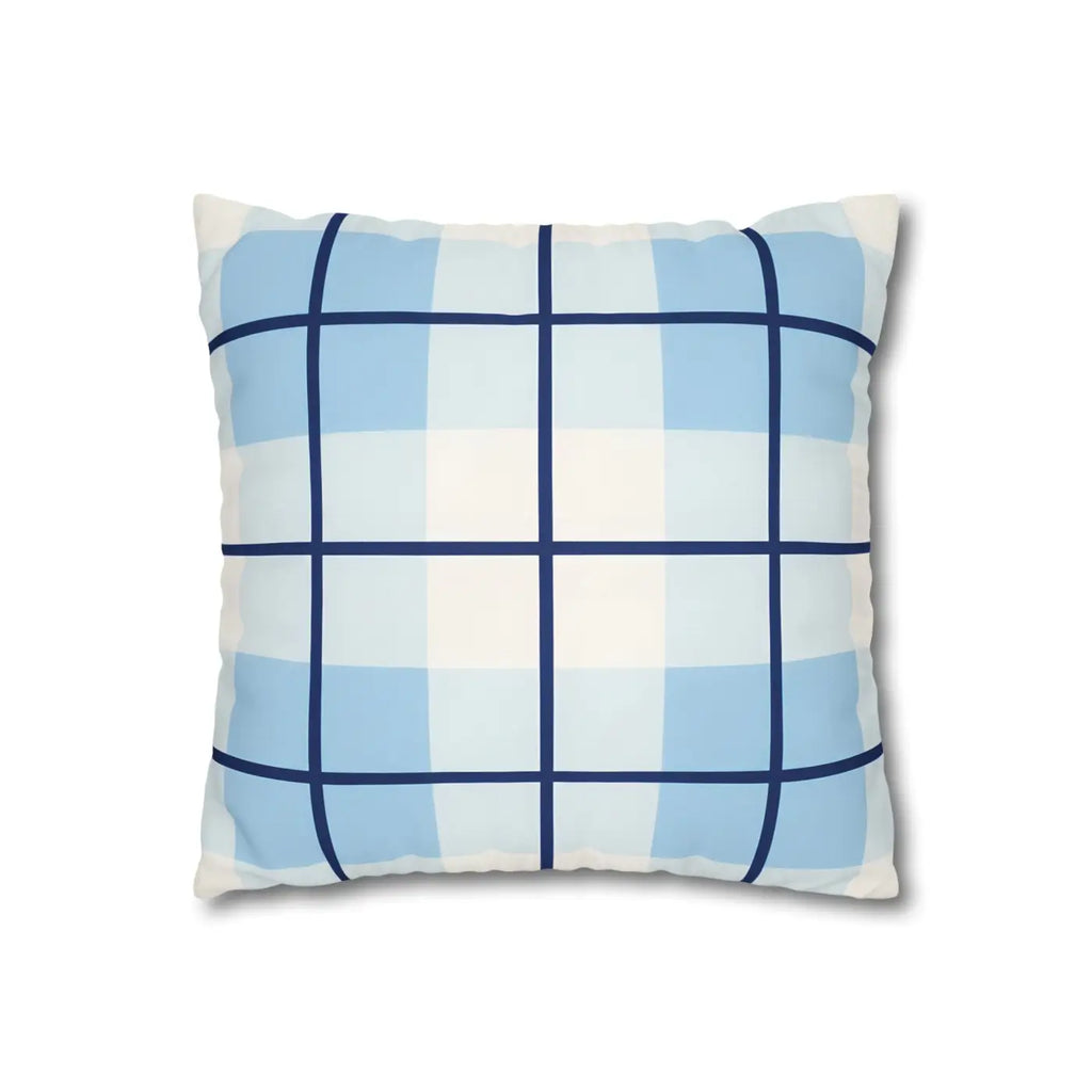 Buffalo Plaid Cushion Cover - Coastal Blue Vibes - DipaliZ