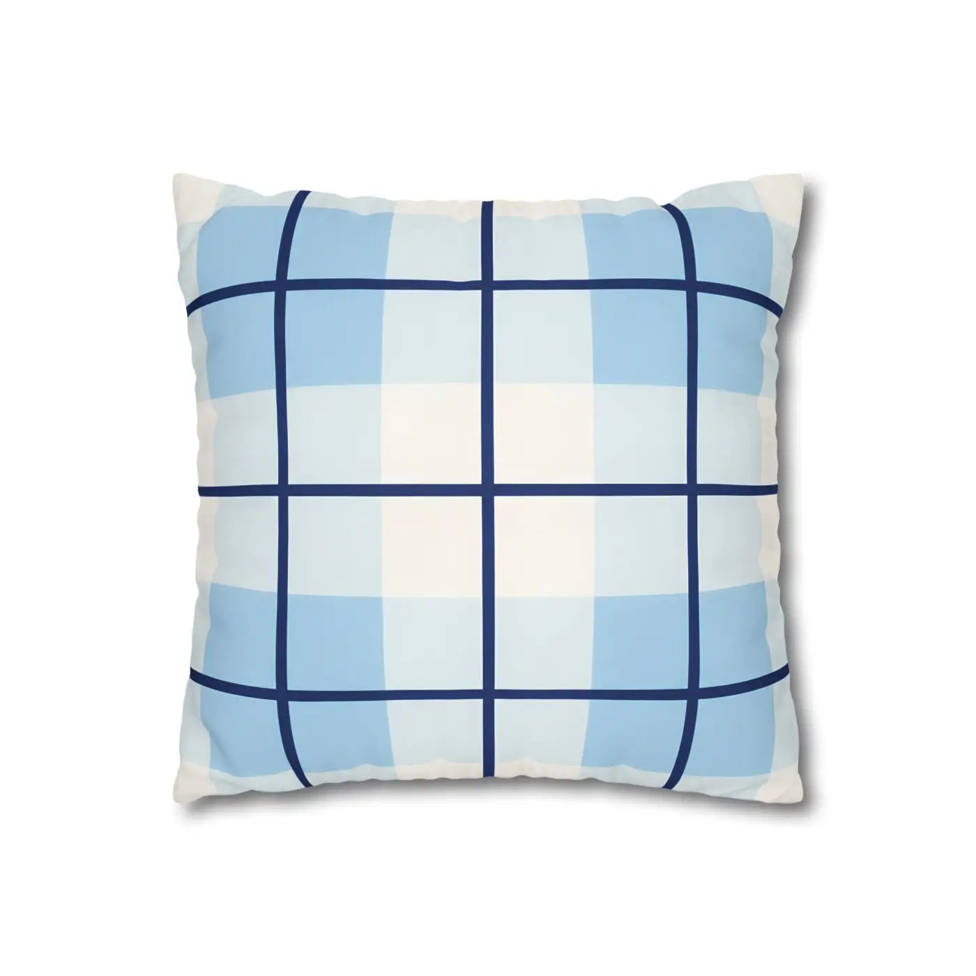 Buffalo Plaid Cushion Cover - Coastal Blue Vibes - DipaliZ