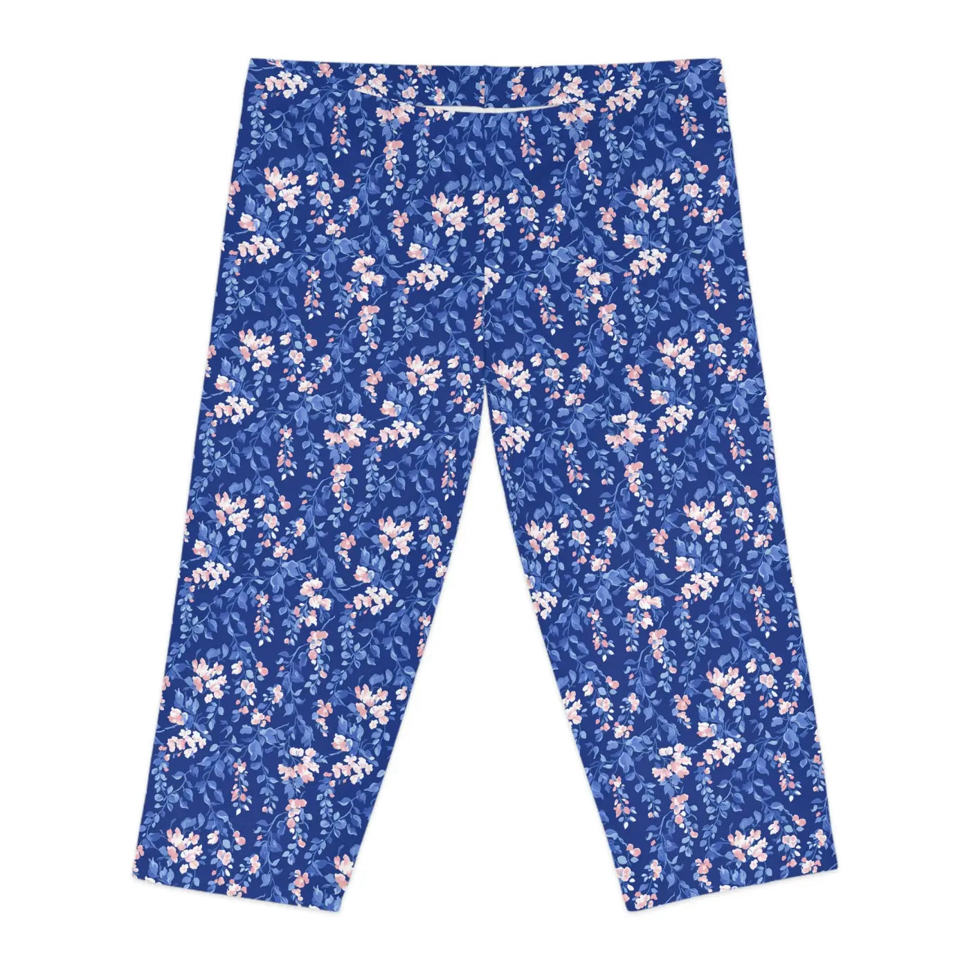 Floral Capri Leggings - Spring Garden Print Comfort - DipaliZ