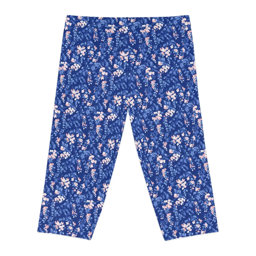 Floral Capri Leggings - Spring Garden Print Comfort - DipaliZ