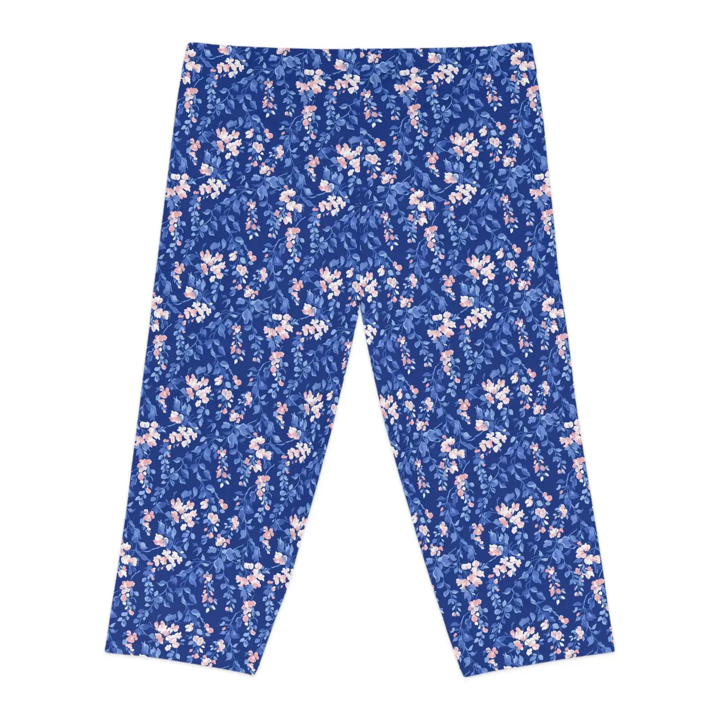 Floral Capri Leggings - Spring Garden Print Comfort - DipaliZ