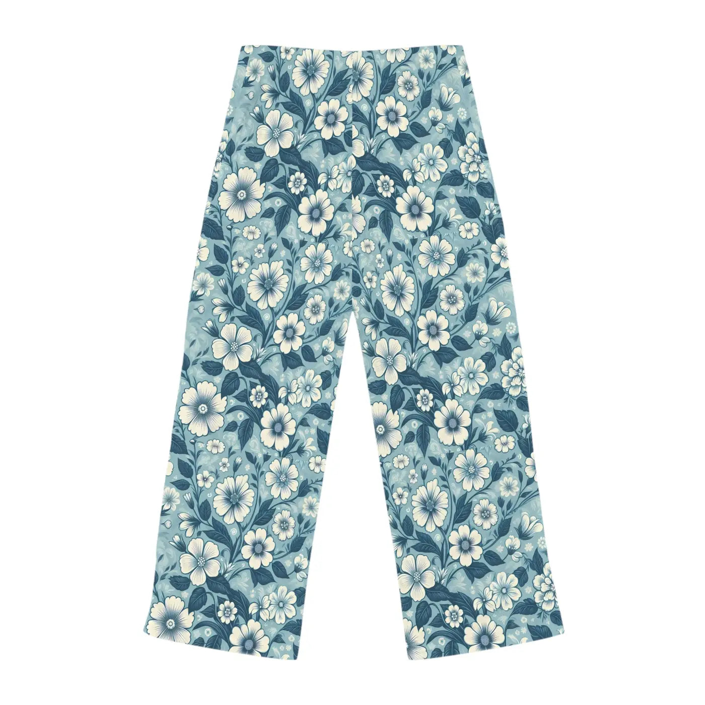 Blue Floral Pajama Pants - Soft Loungewear - DipaliZ