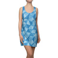 Blue Geometric Racerback Dress - Summer Comfort Style - DipaliZ