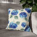Blue Hydrangea Floral Pillowcase - Watercolor Garden Design - DipaliZ