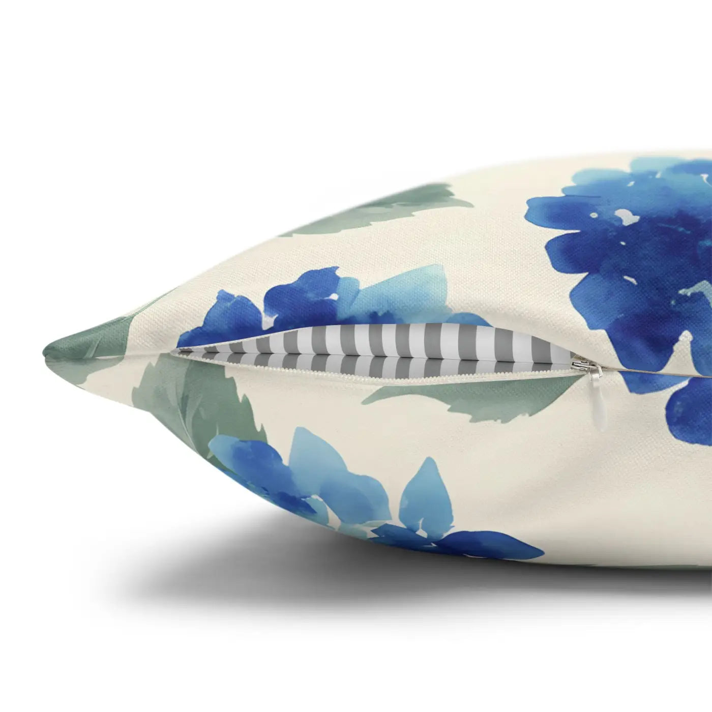 Blue Hydrangea Floral Pillowcase - Watercolor Garden Design - DipaliZ