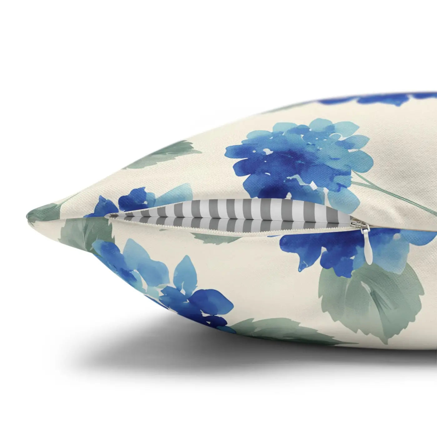 Blue Hydrangea Floral Pillowcase - Watercolor Garden Design - DipaliZ