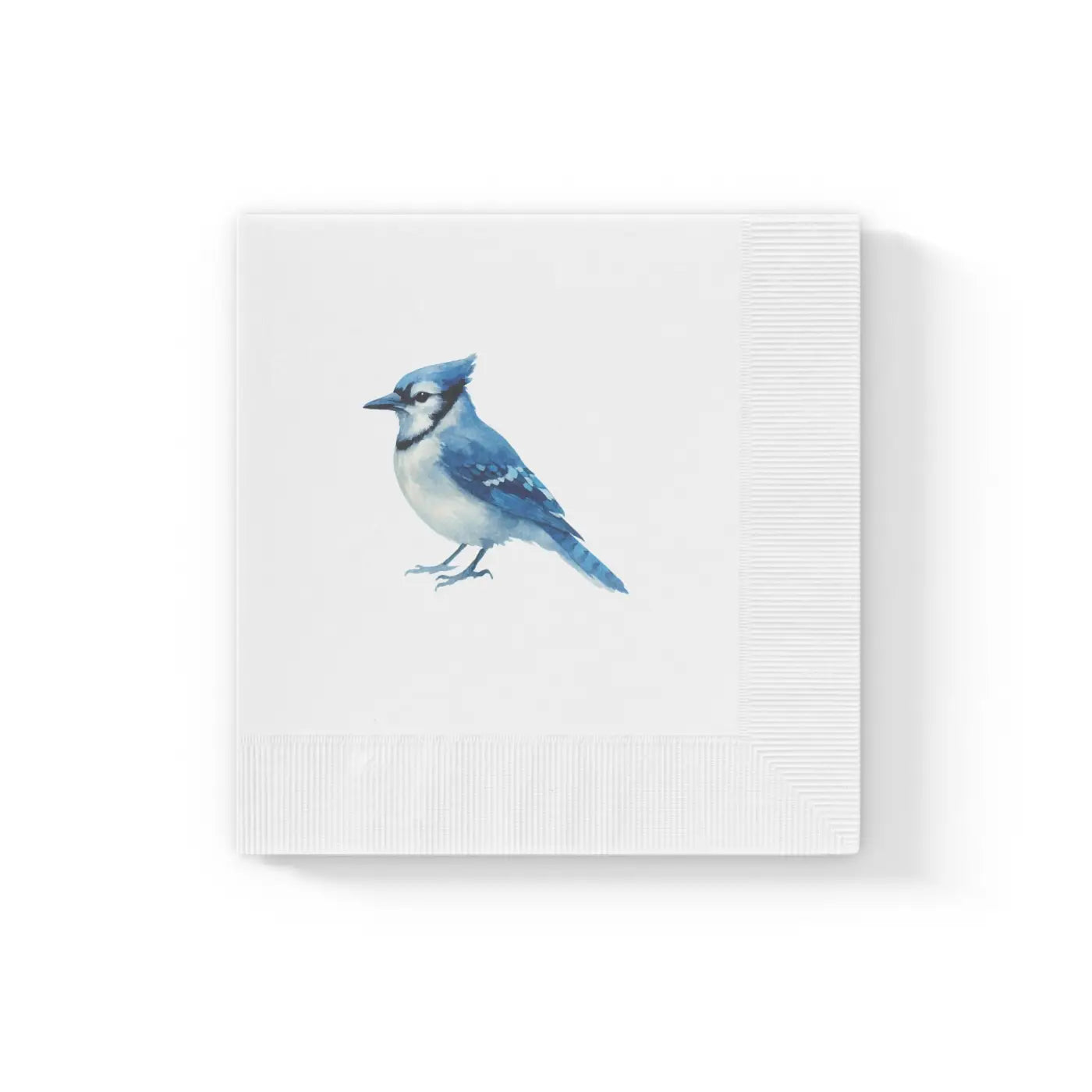 Premium Blue Jay Party Napkins - Elegant White Coined - DipaliZ