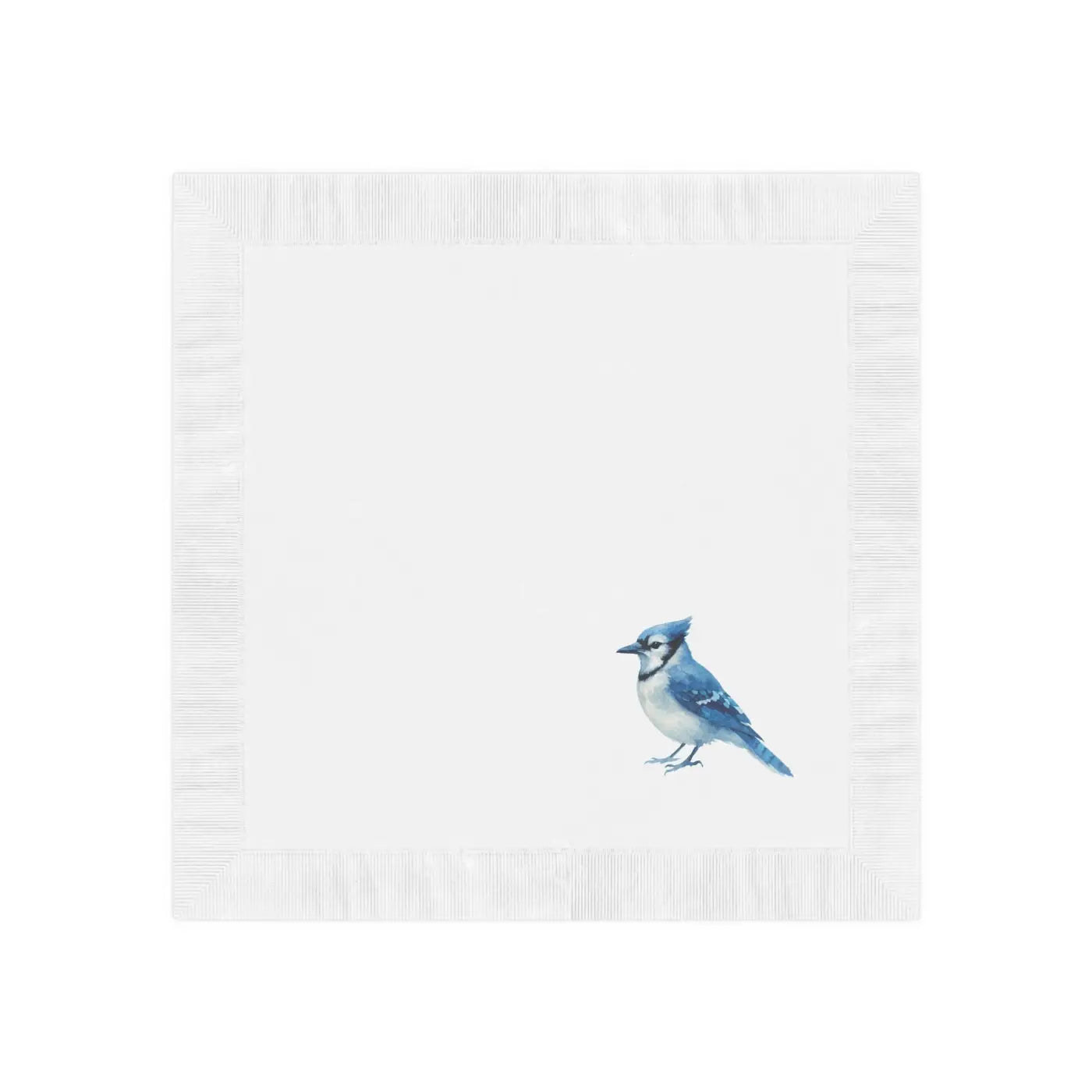 Premium Blue Jay Party Napkins - Elegant White Coined - DipaliZ
