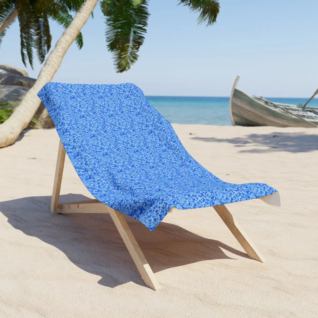 Intricate Blue Mosaic Beach Towel - Coastal Paradise - DipaliZ