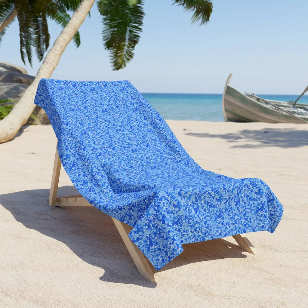 Intricate Blue Mosaic Beach Towel - Coastal Paradise - DipaliZ