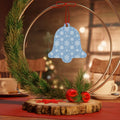 White Aluminum Metal Ornament - Winter Snow Design - DipaliZ