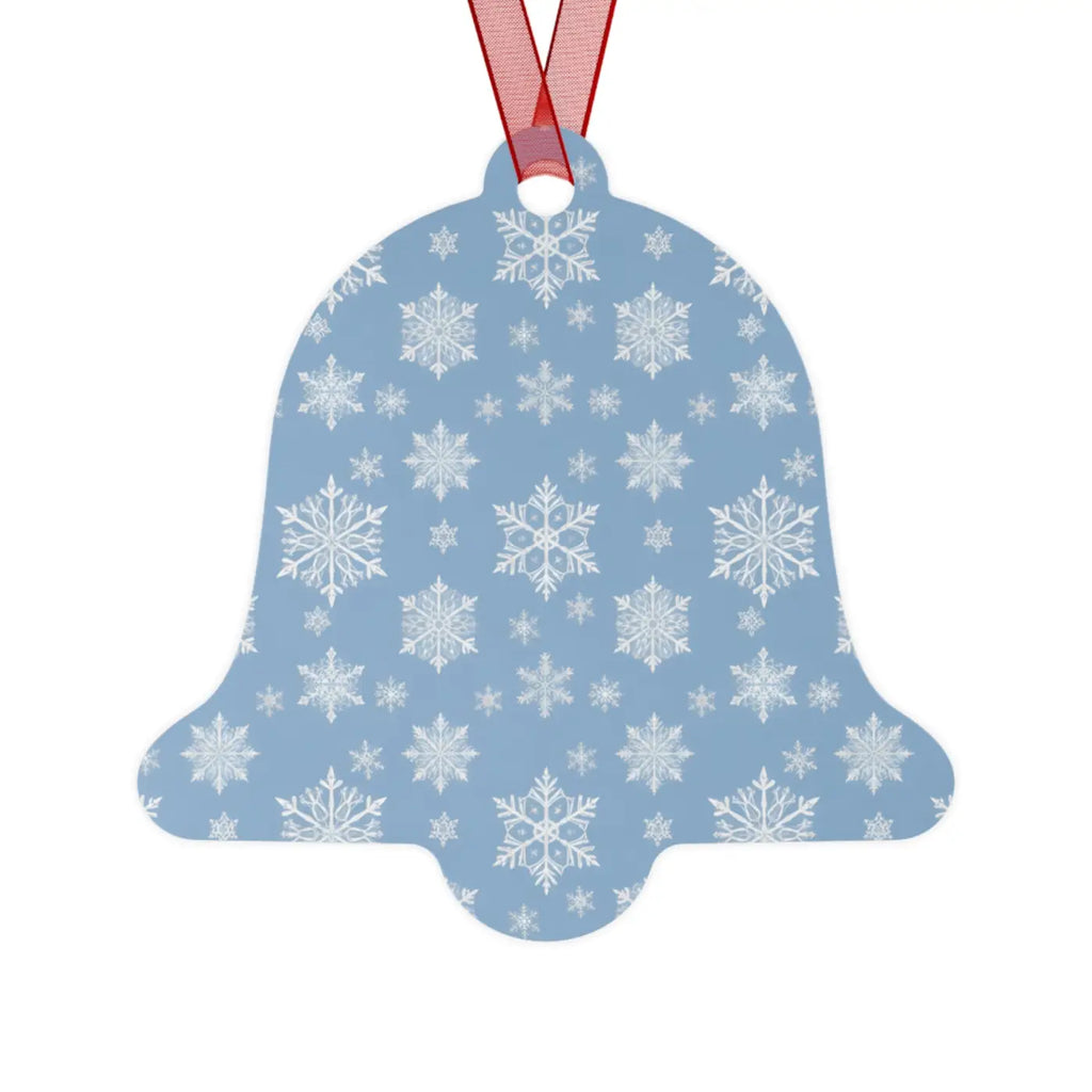 White Aluminum Metal Ornament - Winter Snow Design - DipaliZ