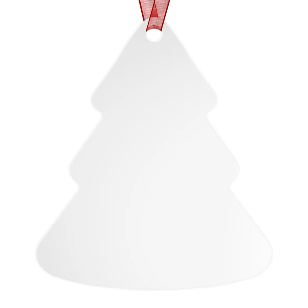 White Aluminum Metal Ornament - Winter Snow Design - DipaliZ