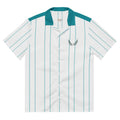 Leaf Emblem Shirt - Moisture Wicking Cool Blue Stripes - DipaliZ