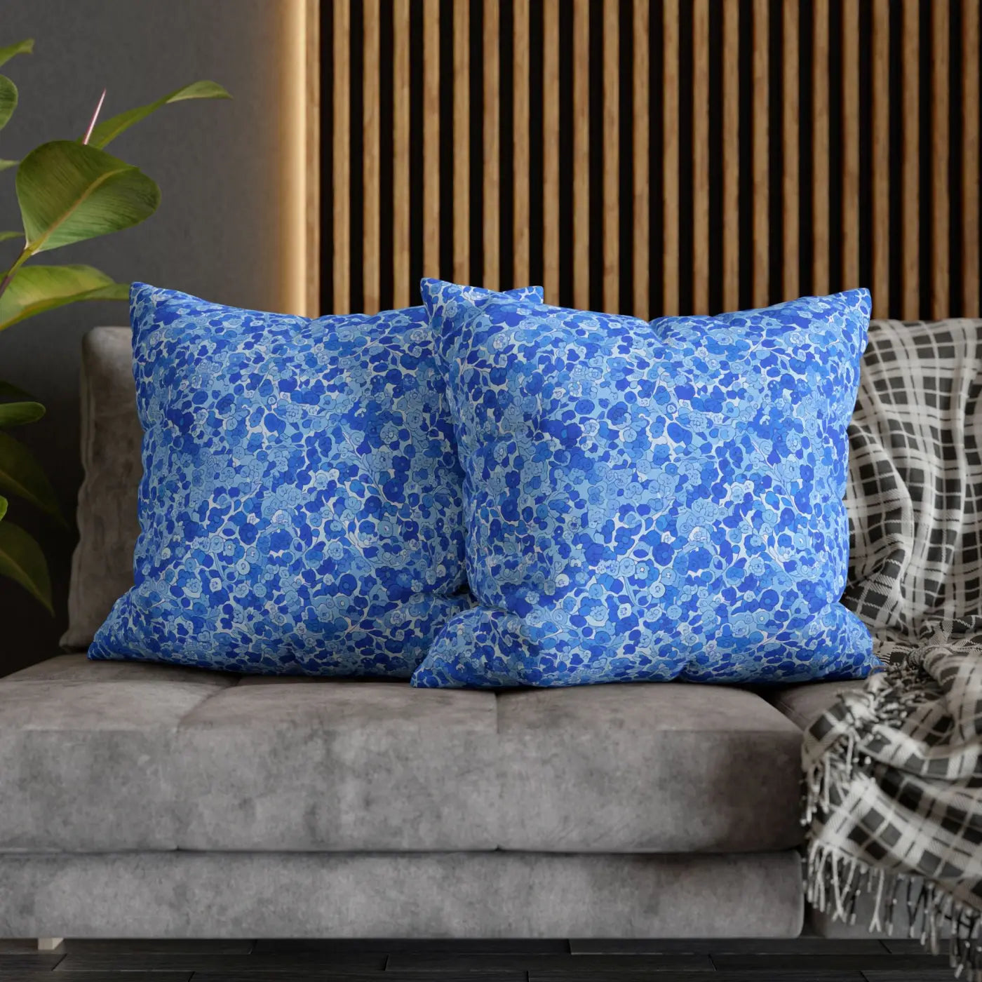 Blue Watercolor Dot Cushion - Ocean Inspired Decor - DipaliZ