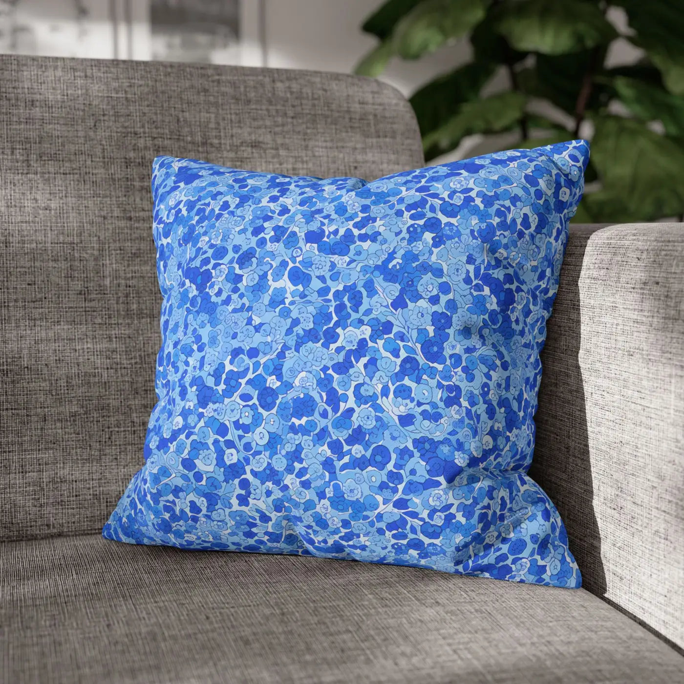 Blue Watercolor Dot Cushion - Ocean Inspired Decor - DipaliZ