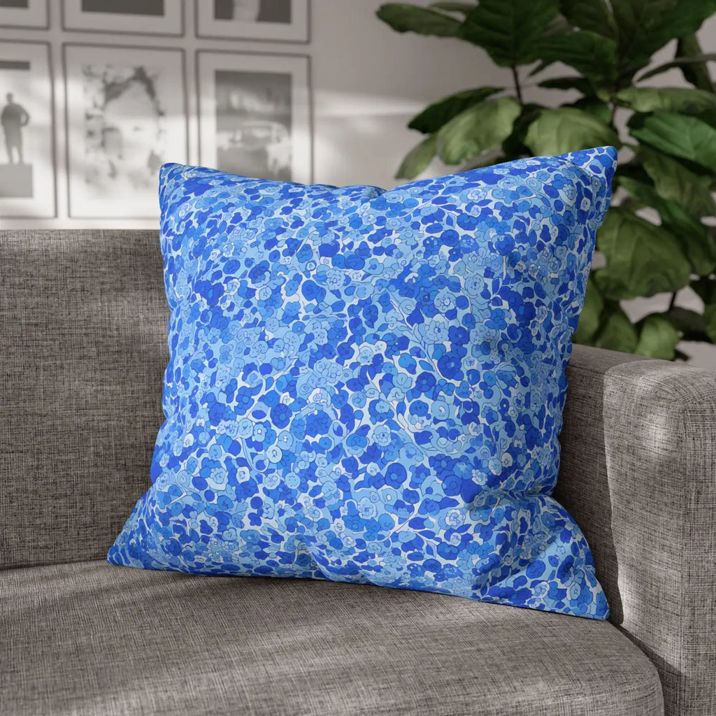 Blue Watercolor Dot Cushion - Ocean Inspired Decor - DipaliZ