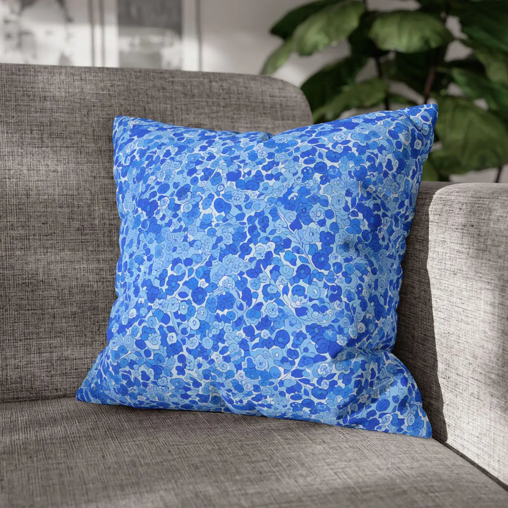 Blue Watercolor Dot Cushion - Ocean Inspired Decor - DipaliZ