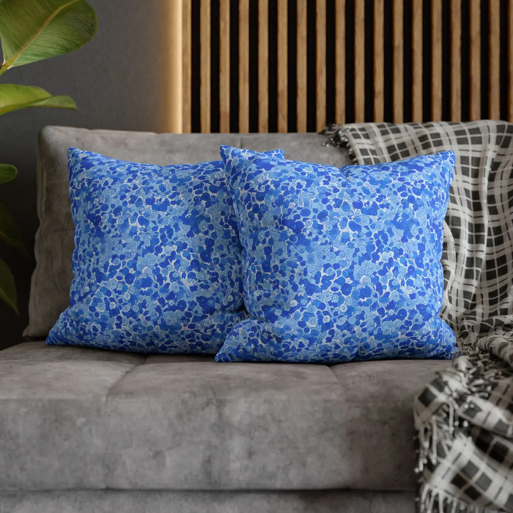 Blue Watercolor Dot Cushion - Ocean Inspired Decor - DipaliZ