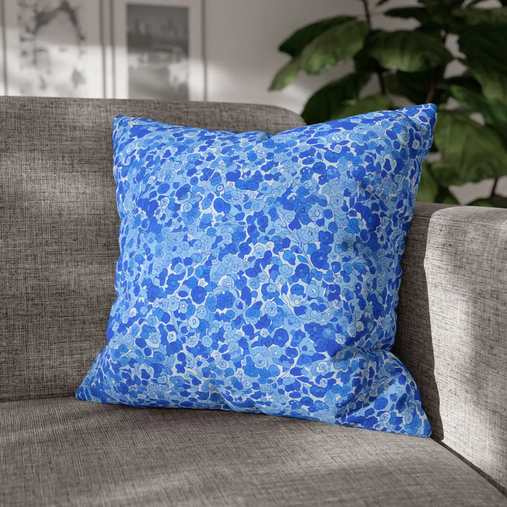 Blue Watercolor Dot Cushion - Ocean Inspired Decor - DipaliZ