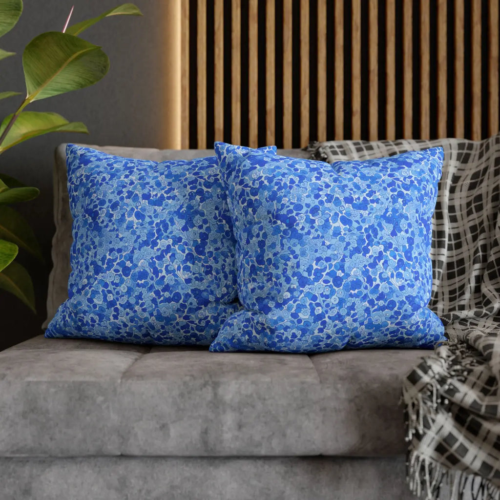 Blue Watercolor Dot Cushion - Ocean Inspired Decor - DipaliZ