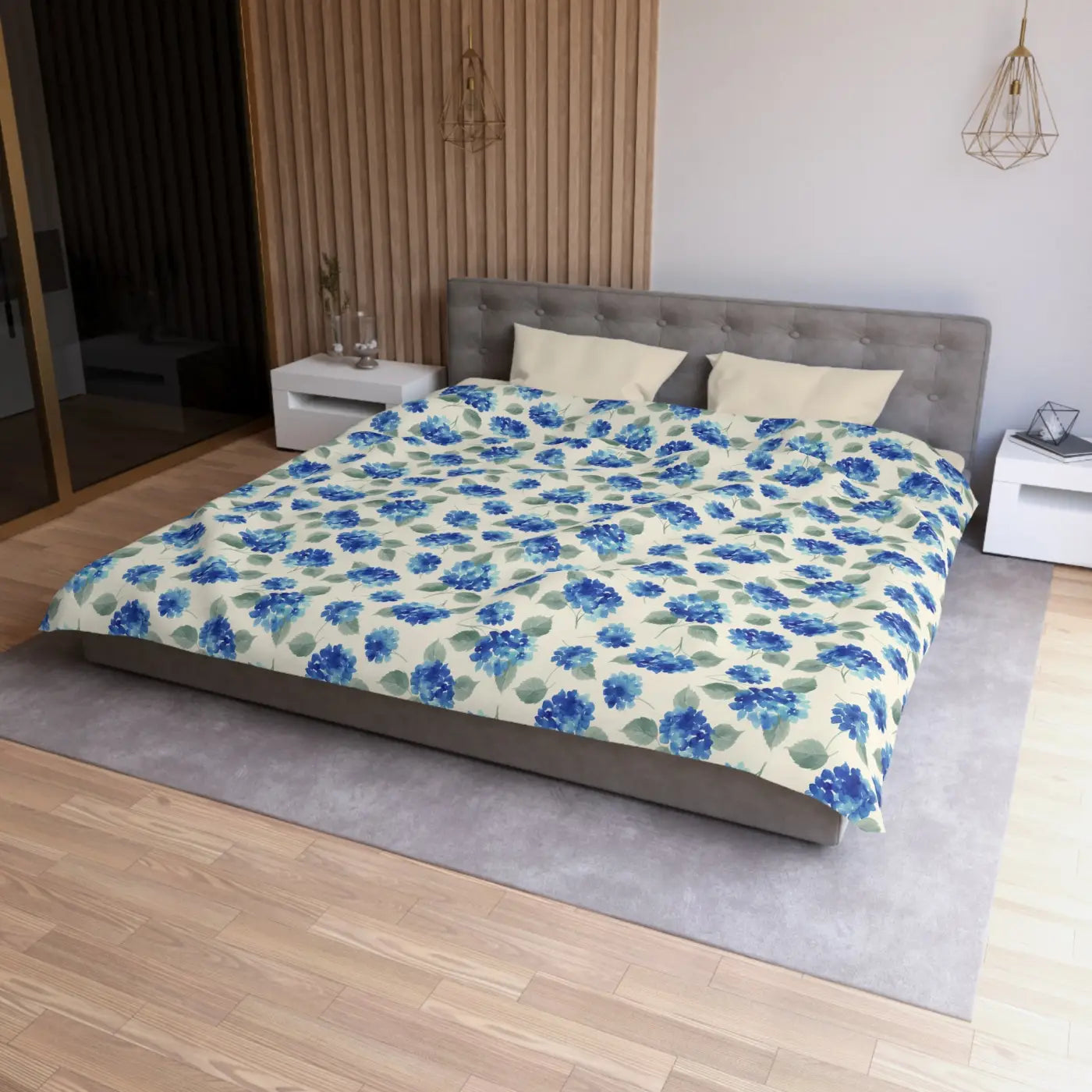 Watercolor Floral Duvet Cover - Garden Retreat Design - DipaliZ