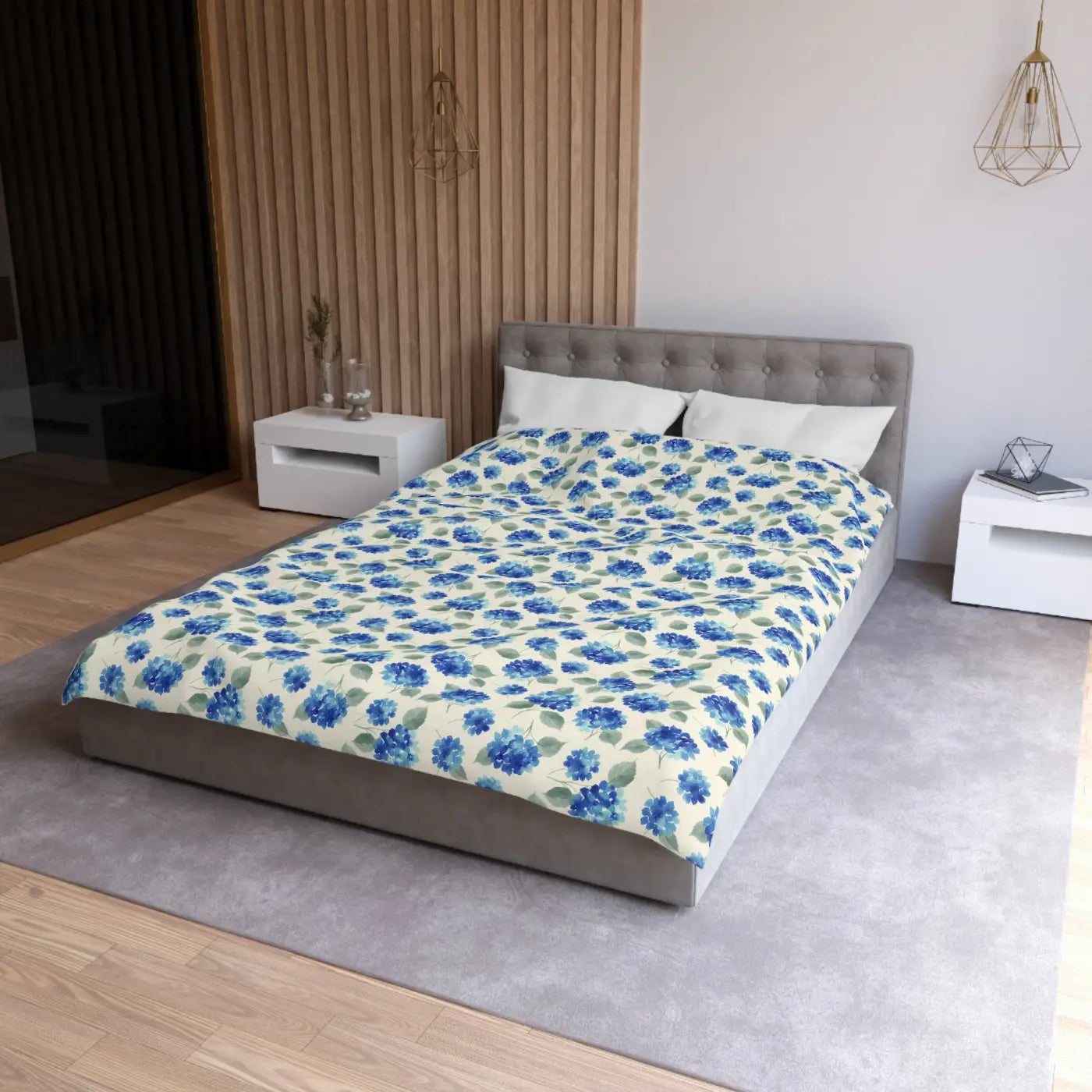 Watercolor Floral Duvet Cover - Garden Retreat Design - DipaliZ