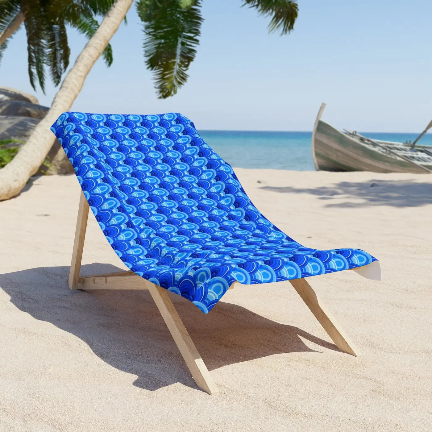 Wave Pattern Beach Towel - Reinforced Edges for Coastal Adventure - DipaliZ