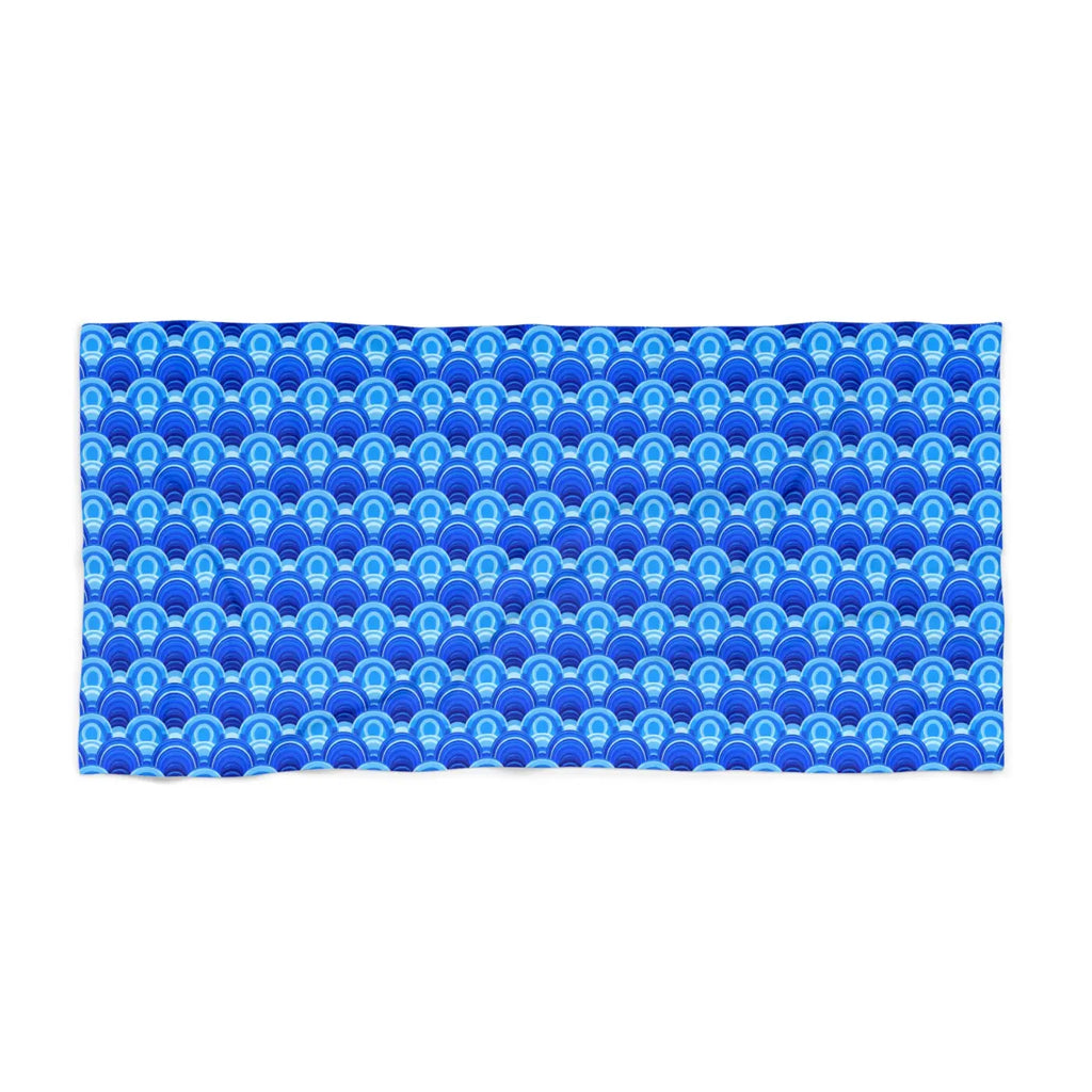 Wave Pattern Beach Towel - Reinforced Edges for Coastal Adventure - DipaliZ