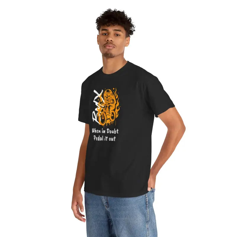 Trendy Unisex T-Shirt - BMX Pedal It Out Crew Neck - DipaliZ