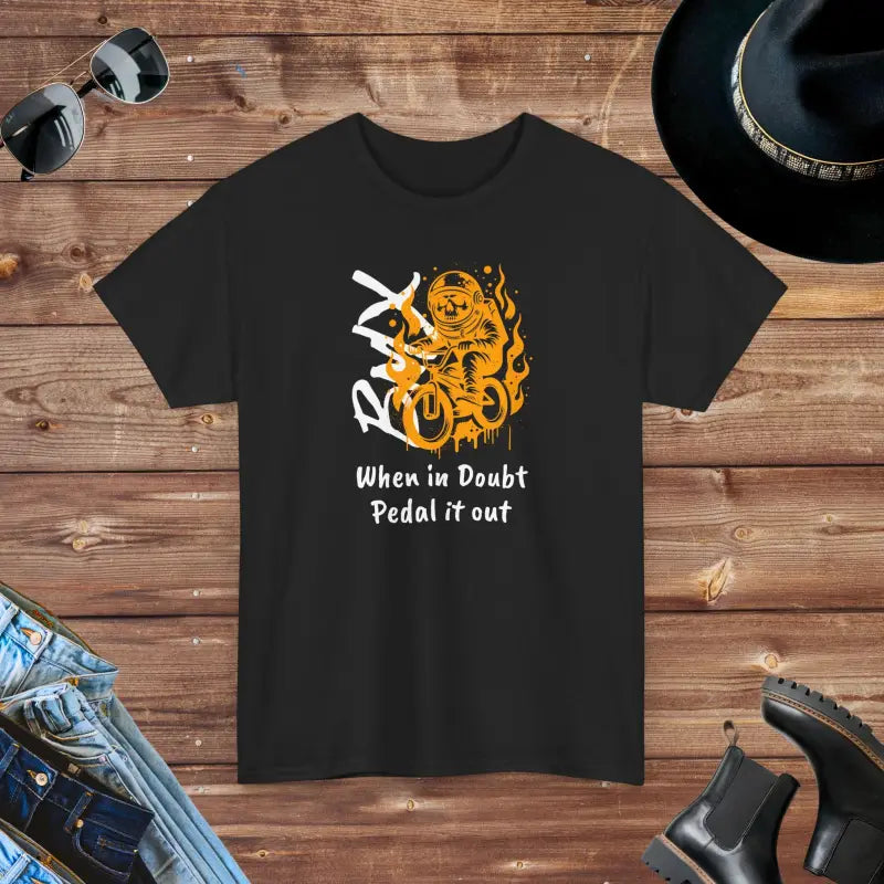 Trendy Unisex T-Shirt - BMX Pedal It Out Crew Neck - DipaliZ