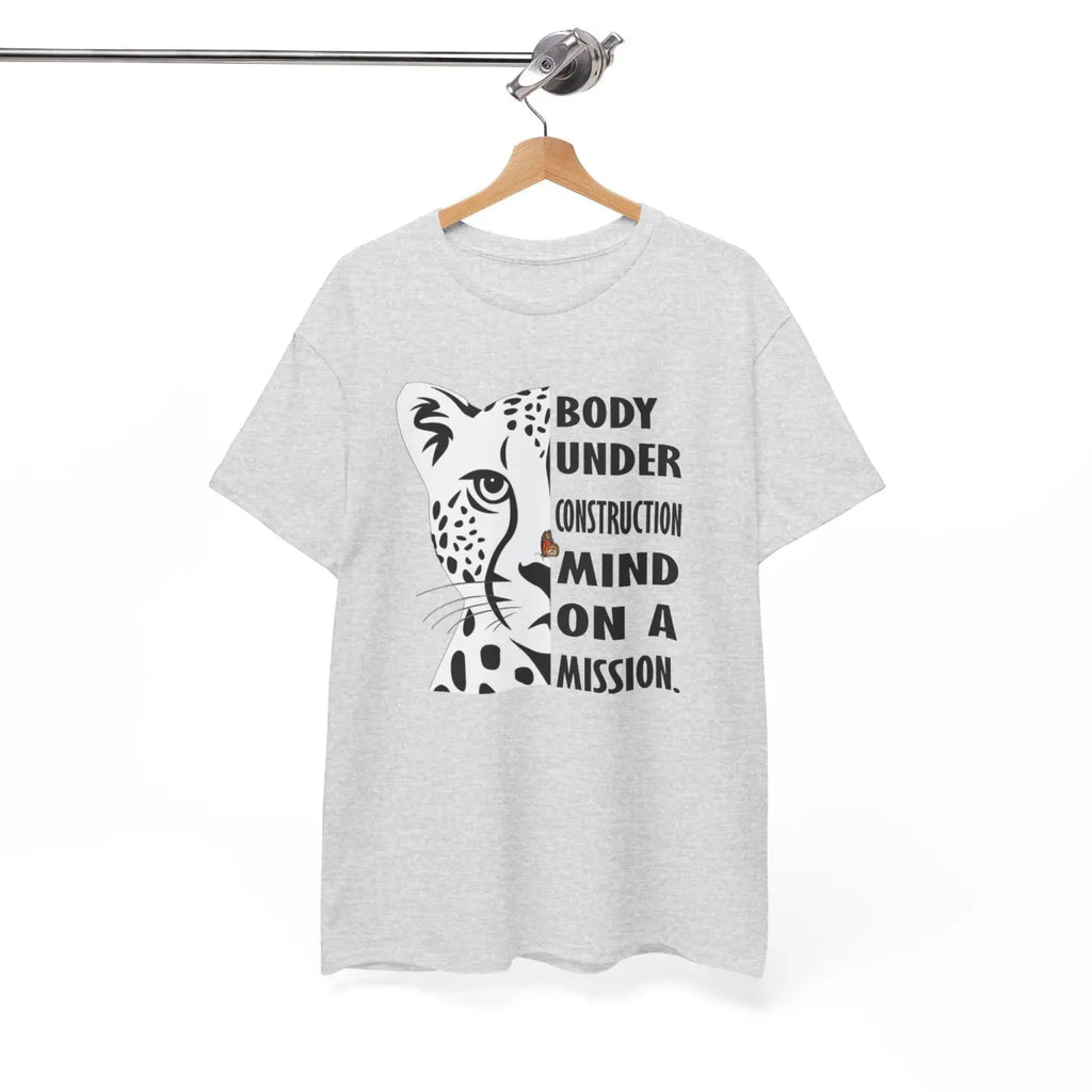 Leopard Unisex Heavy Cotton Tee - Tear-Away Label - DipaliZ