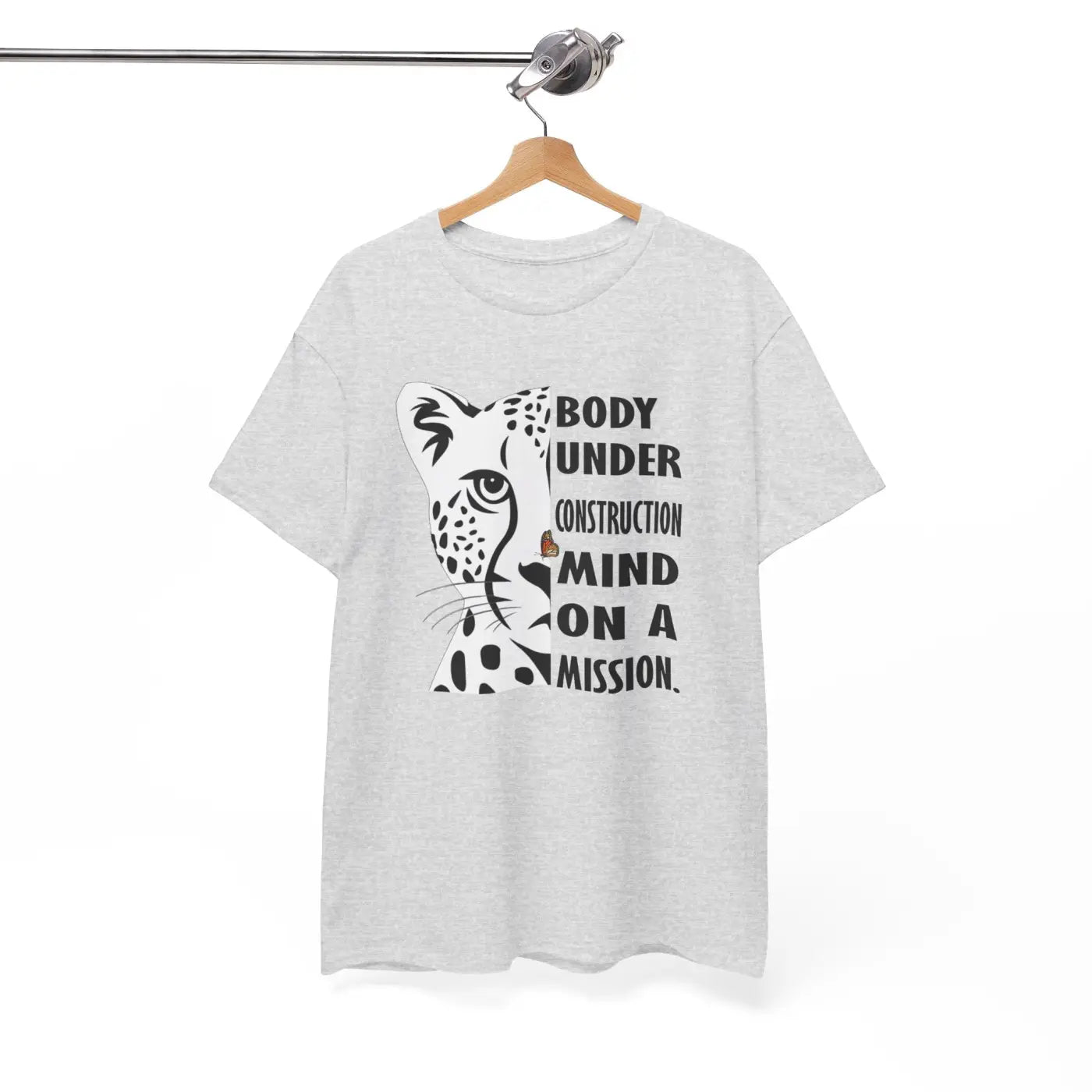 Leopard Unisex Heavy Cotton Tee - Tear-Away Label - DipaliZ