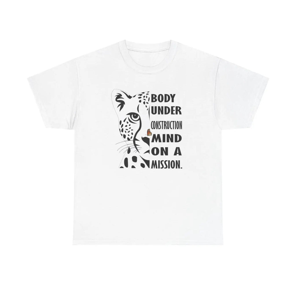 Leopard Unisex Heavy Cotton Tee - Tear-Away Label - DipaliZ