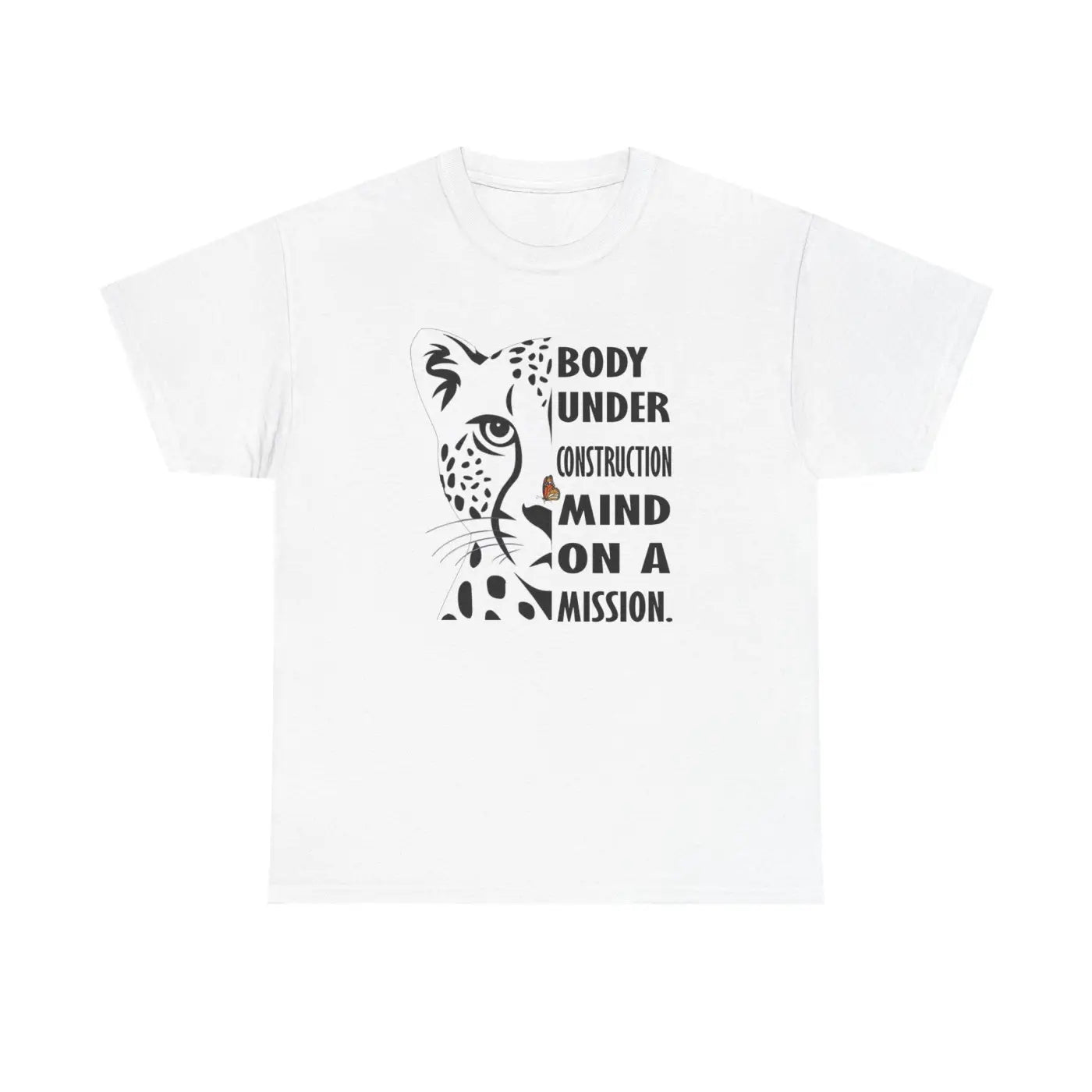 Leopard Unisex Heavy Cotton Tee - Tear-Away Label - DipaliZ