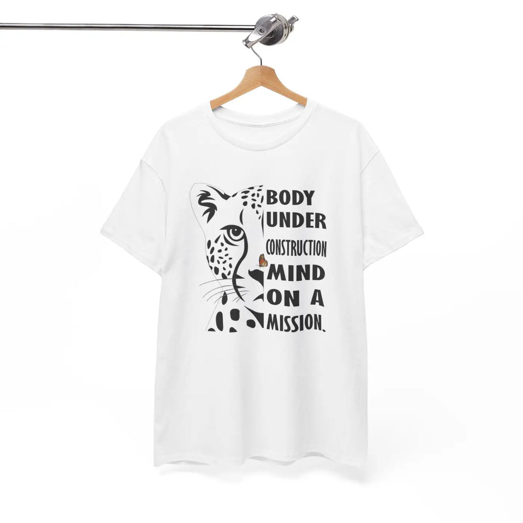 Leopard Unisex Heavy Cotton Tee - Tear-Away Label - DipaliZ