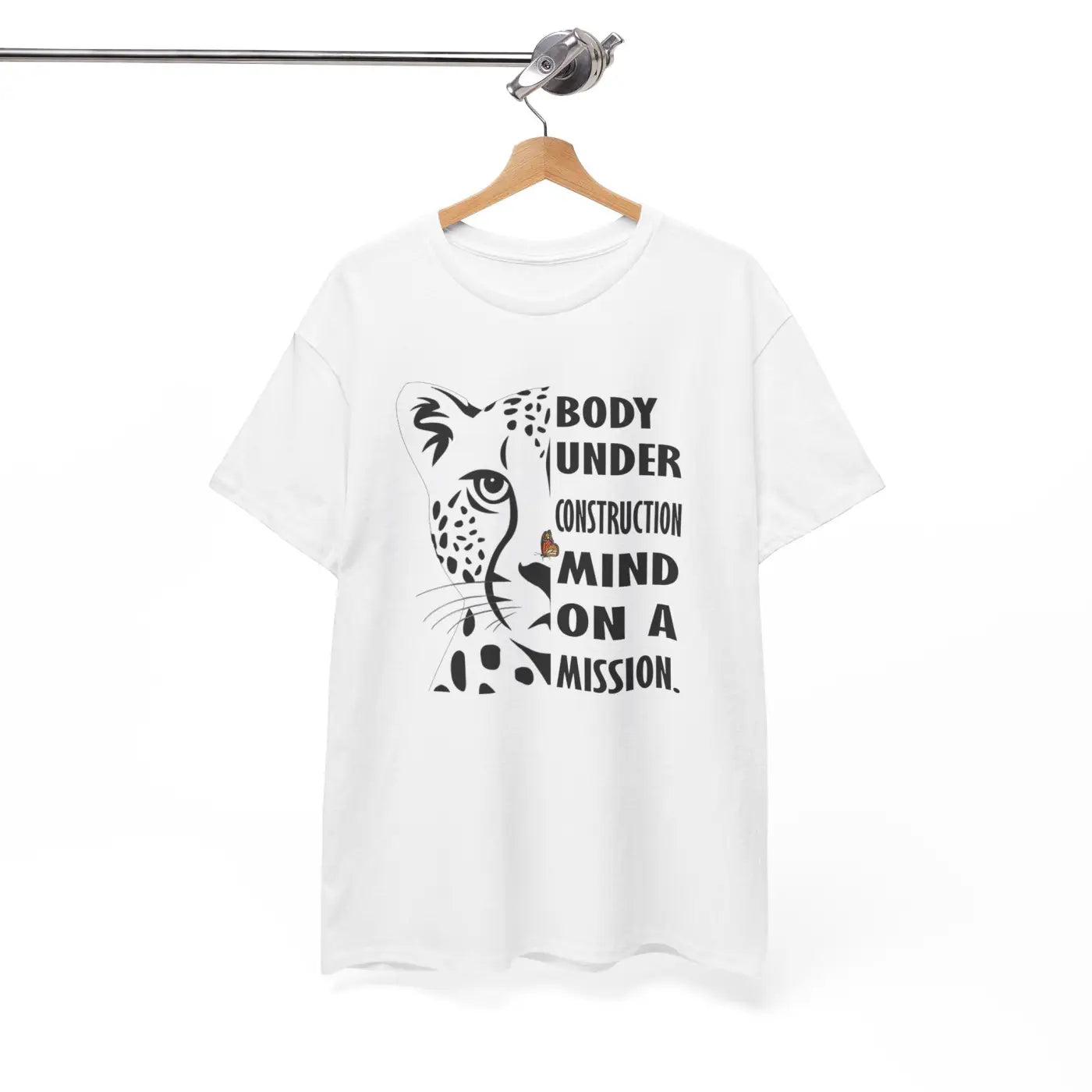 Leopard Unisex Heavy Cotton Tee - Tear-Away Label - DipaliZ