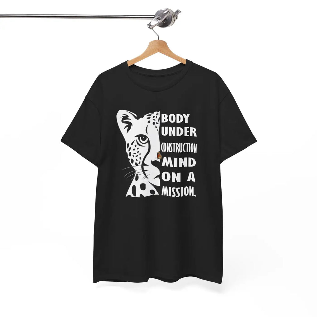 Leopard Unisex Heavy Cotton Tee - Tear-Away Label - DipaliZ