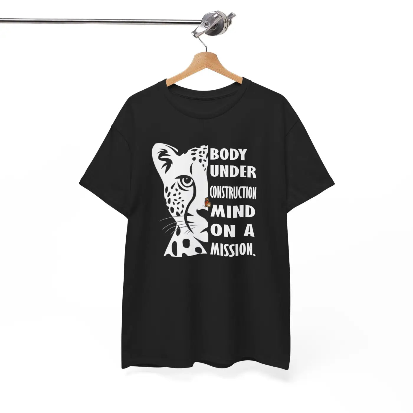 Leopard Unisex Heavy Cotton Tee - Tear-Away Label - DipaliZ