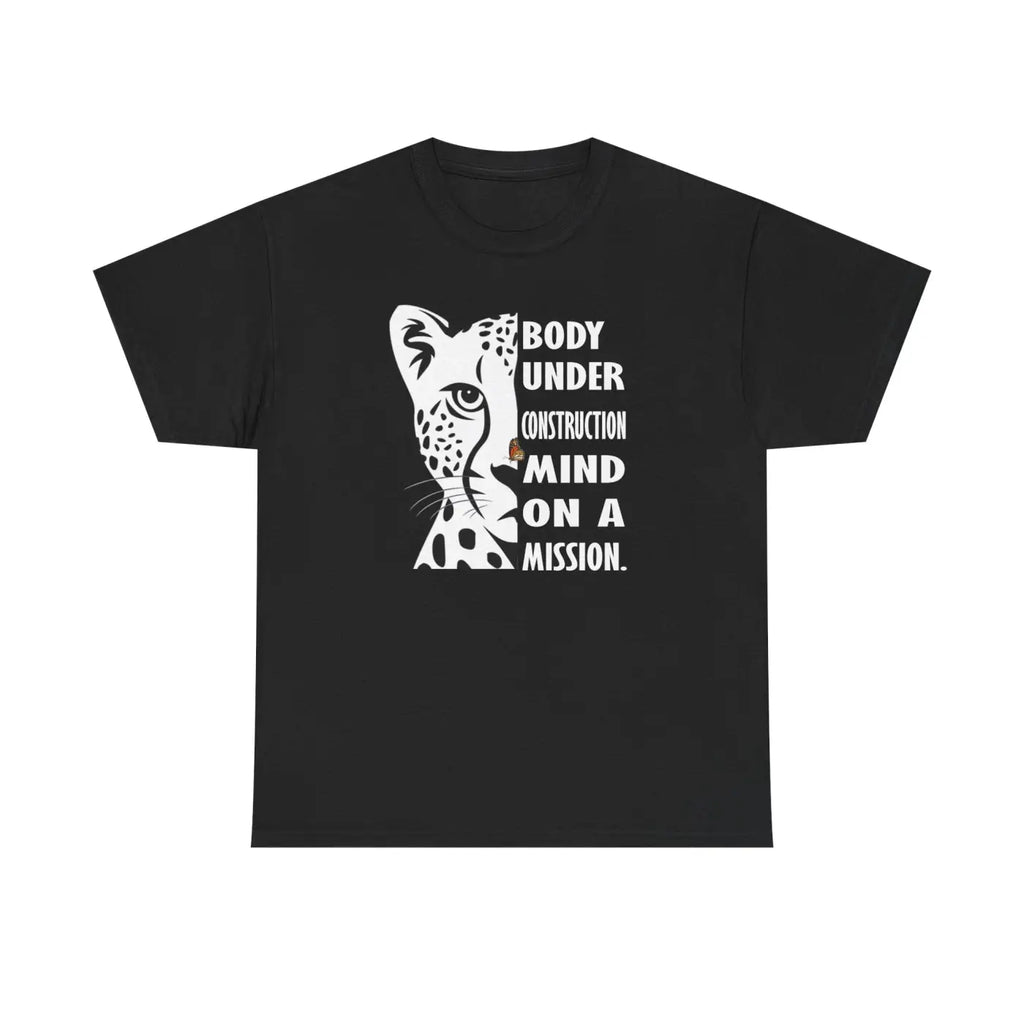 Leopard Unisex Heavy Cotton Tee - Tear-Away Label - DipaliZ