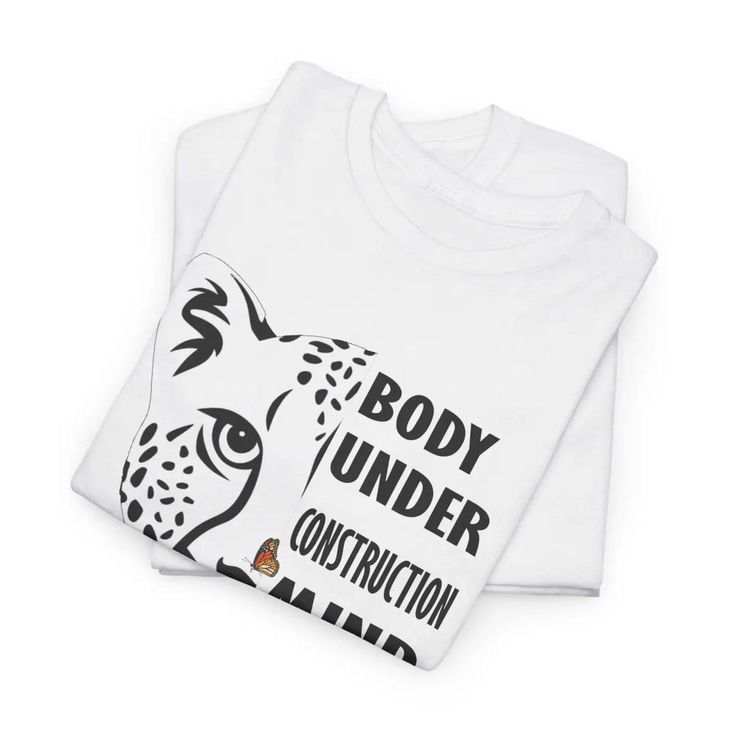 Leopard Unisex Heavy Cotton Tee - Tear-Away Label - DipaliZ
