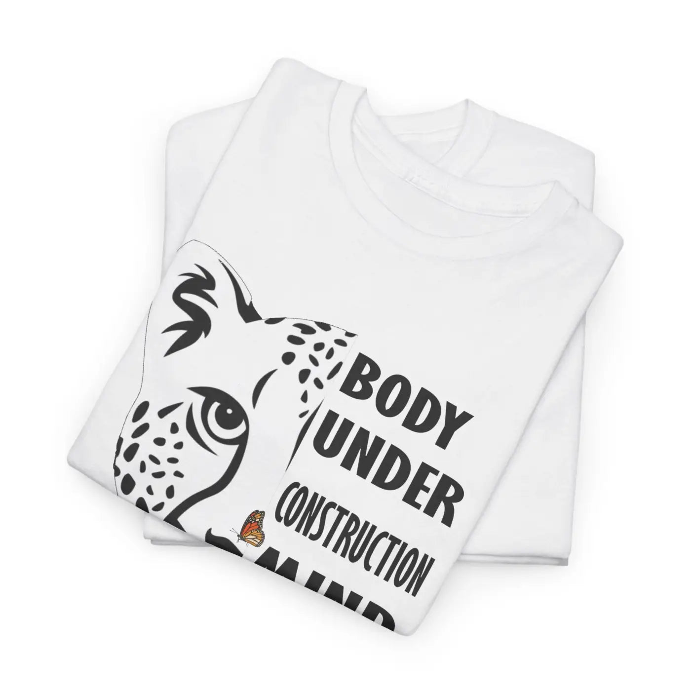 Leopard Unisex Heavy Cotton Tee - Tear-Away Label - DipaliZ