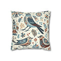 Bohemian Bird Print Pillowcase - Decorative Spun Polyester - DipaliZ