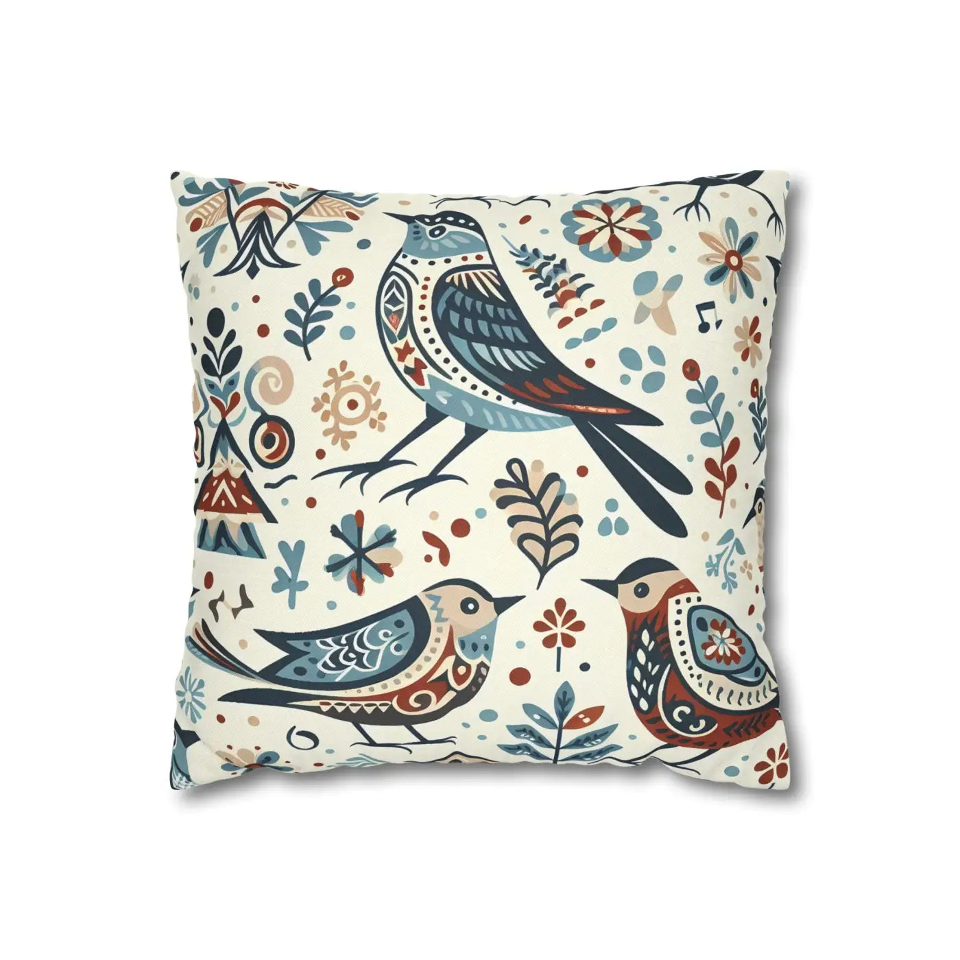 Bohemian Bird Print Pillowcase - Decorative Spun Polyester - DipaliZ