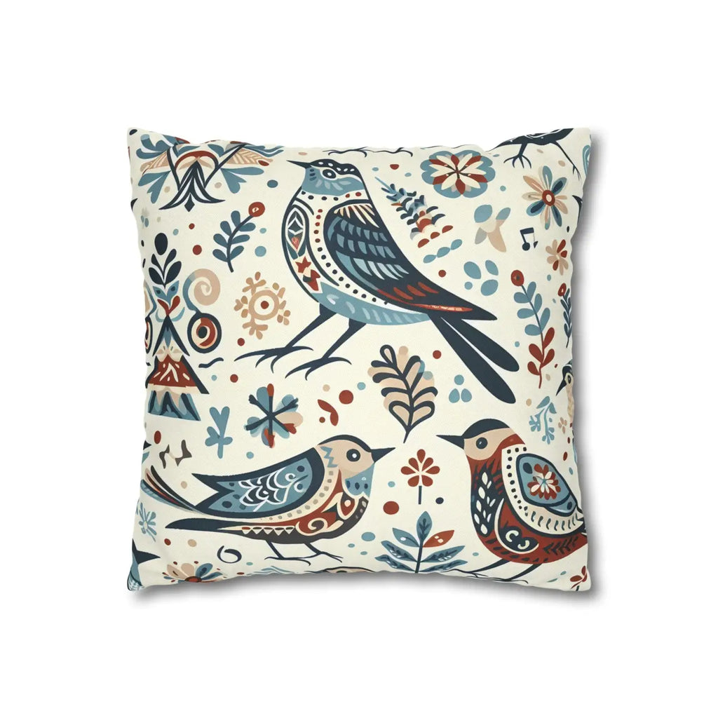 Bohemian Bird Print Pillowcase - Decorative Spun Polyester - DipaliZ