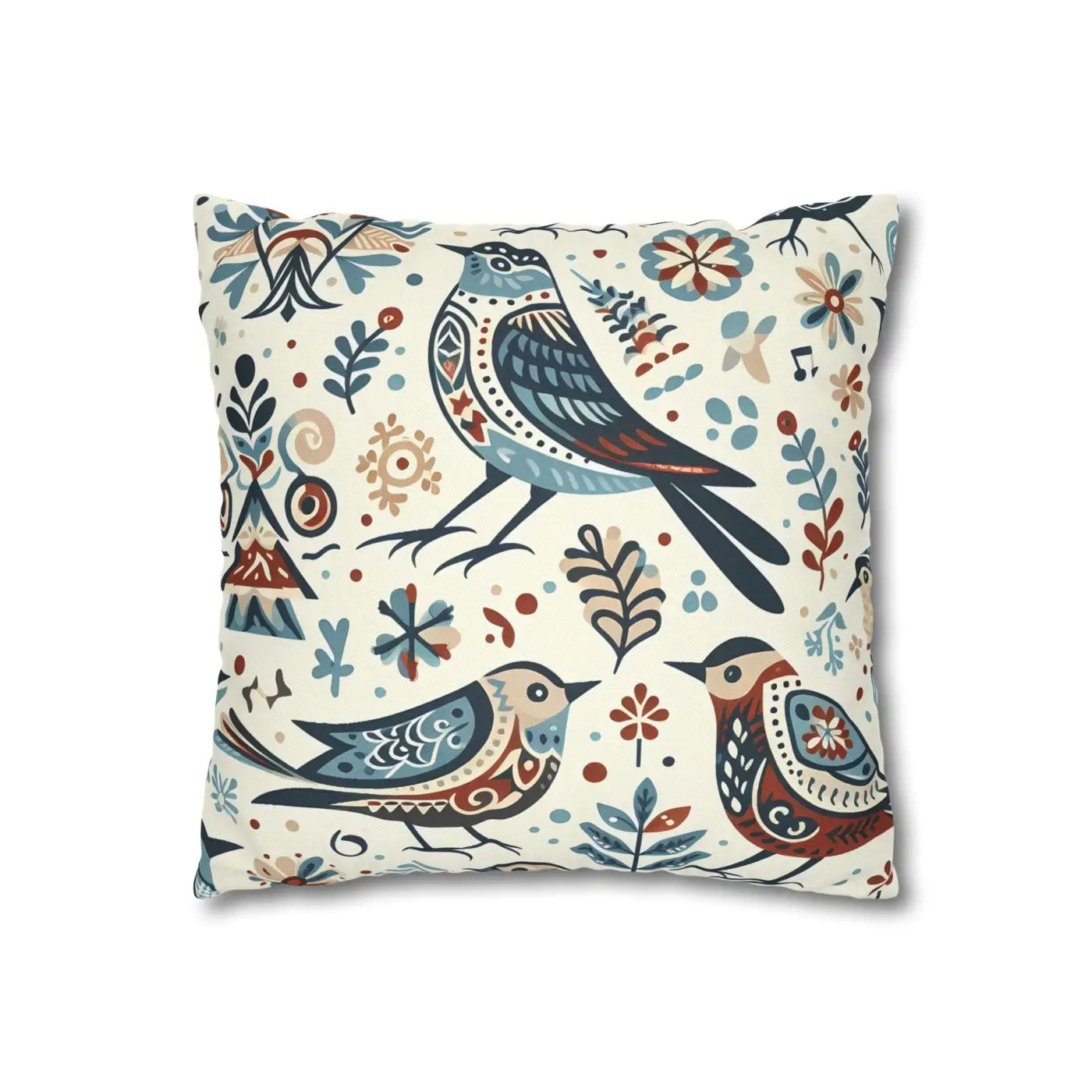 Bohemian Bird Print Pillowcase - Decorative Spun Polyester - DipaliZ